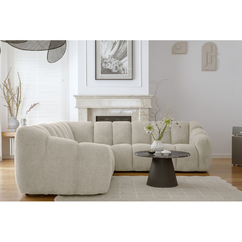 Shell Corner Sofa , Beige, Symmetrical