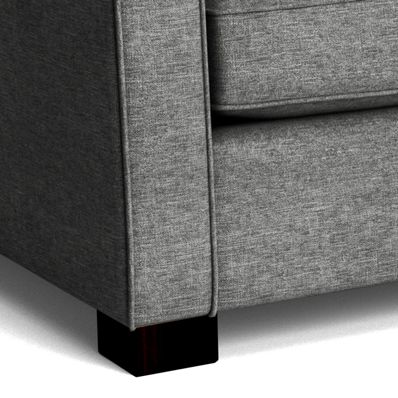 Aceyon Upholstered 102'' Sofa, Espresso, Jango Charcoal
