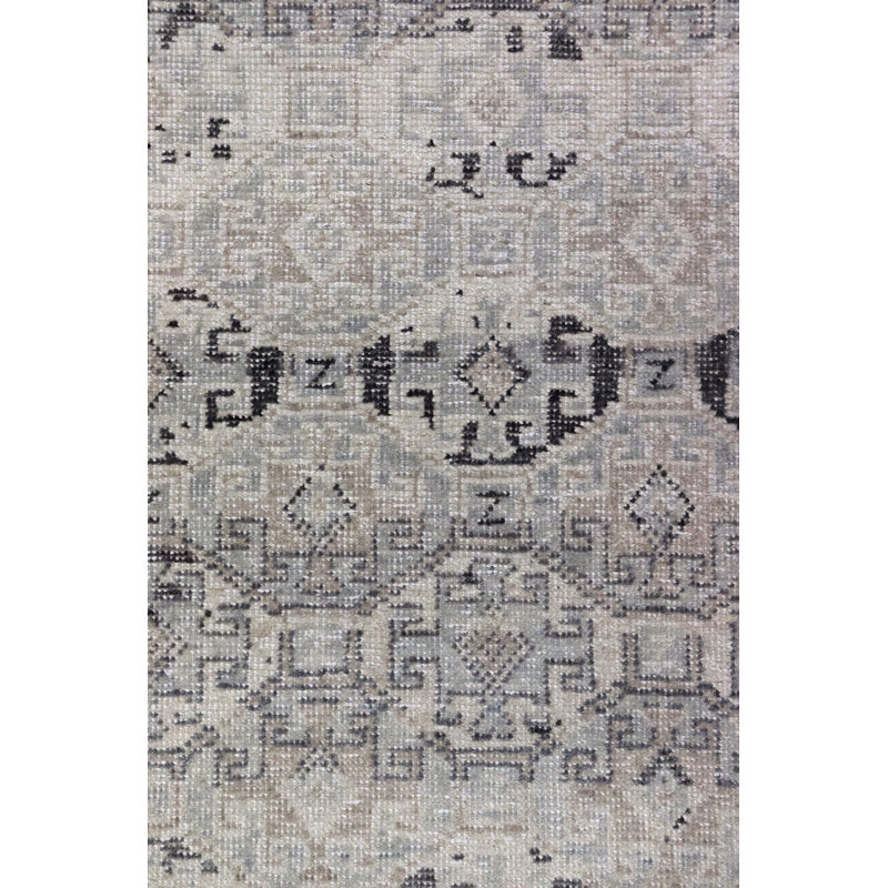 Baku Hand Woven Wool Geometric Area Rug, Rectangle 4'1" x 5'11"