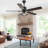 Classic Solid Wood Ceiling Fan 3 Colour Dimmable LED Light Kit & 6 Speed-1582527757