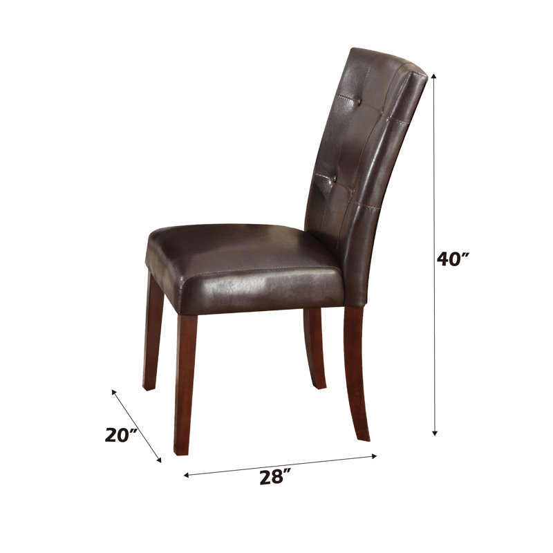 Chaise d'appoint rembourrée Tarri (ensemble de 2), Espresso