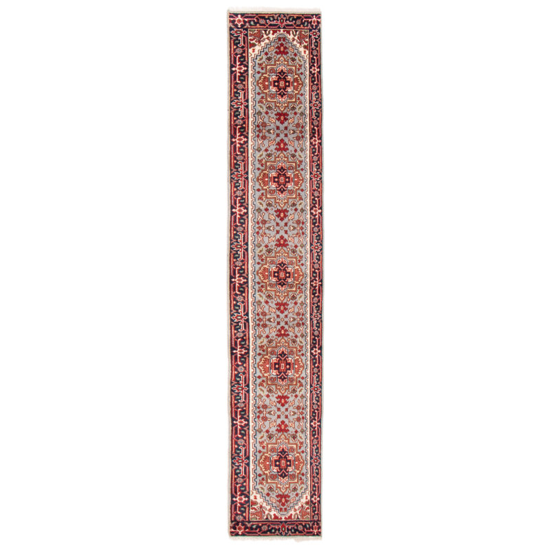 Tapis bleu clair Serapi Heritage 2 pi 6 po x 11 pi 9 po