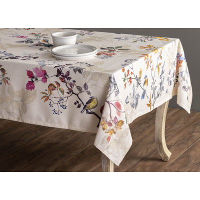 Maison d'Hermine Equinoxe - Beige 100% Cotton Tablecloth - 60" x 108"