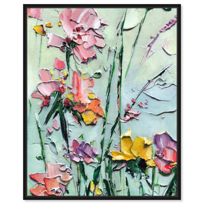 Like Porcelain Flowers Canvas Tropical Abstract Wall Art by Art Remedy