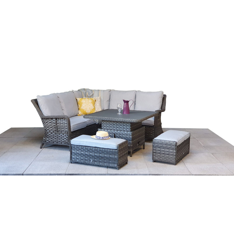 Lyons 6 Seater Dining Set with Cushions