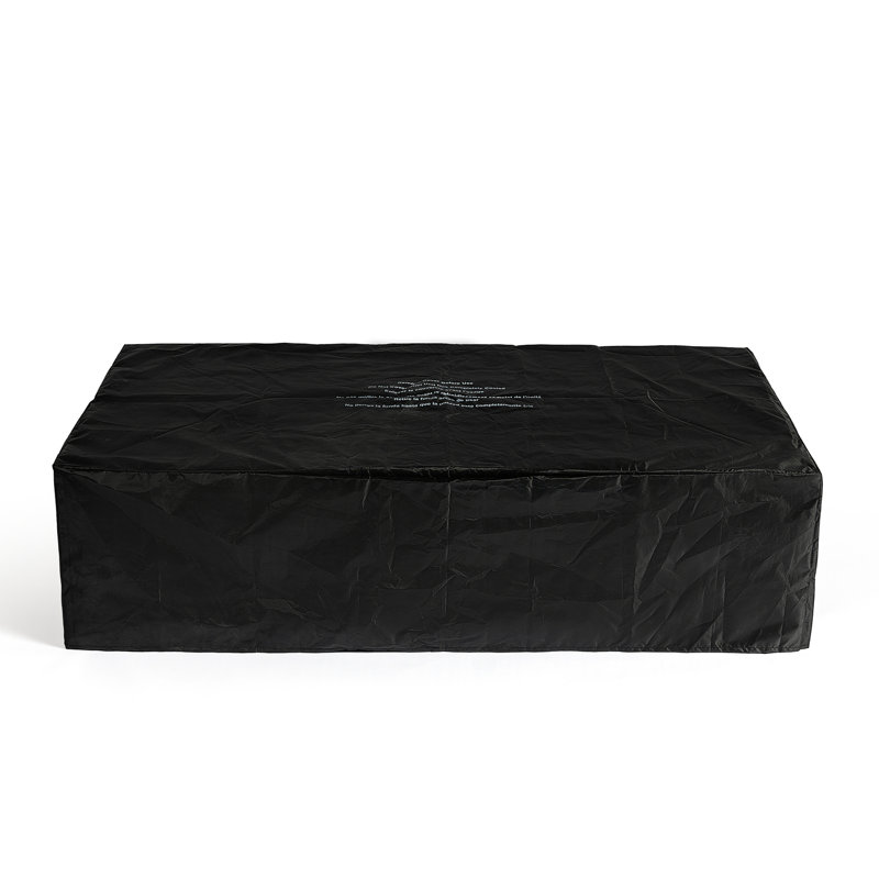 Foyer de table au propane, rectangulaire de 48 pouces, sortie 50000, sans fumée et propre, démarrage à bouton-poussoir, contrôle de la flamme, pierres de lave, couvercle, aucun assemblage requis convertible en naturel