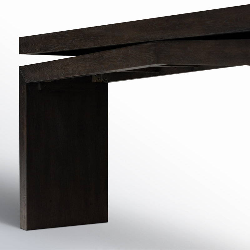 Matthes Solid Wood Console Table, 30.75" H x 94" W x 15" D, Smoked Black