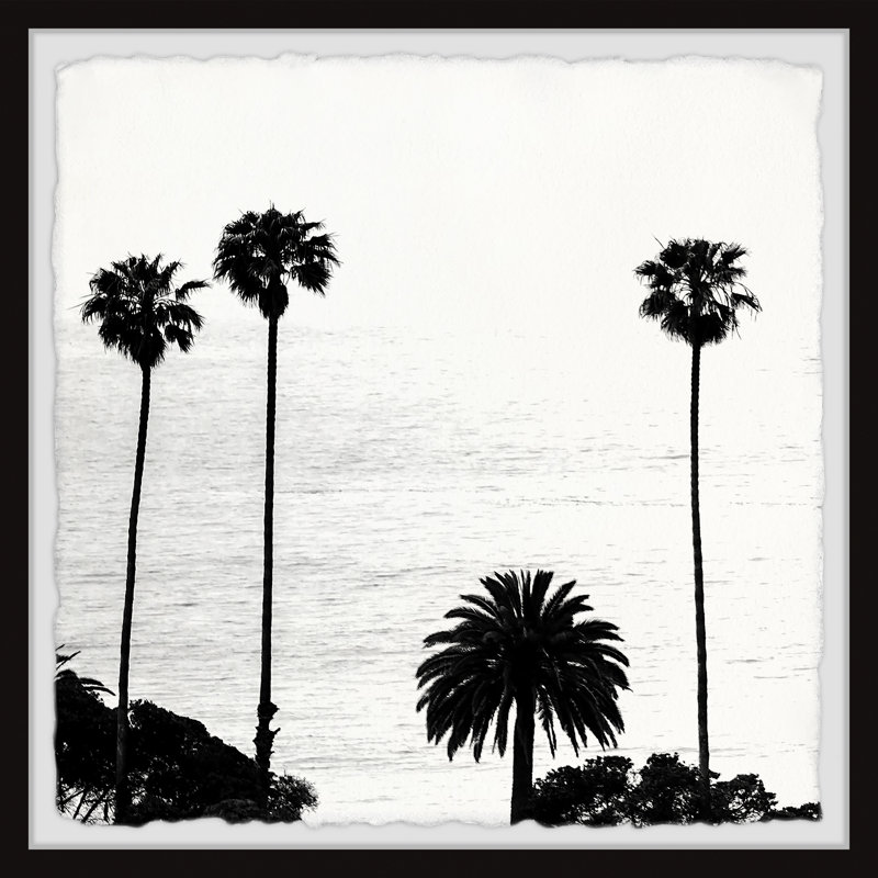 Towering Palm Trees - Single Picture Frame Print, 30cm H x 30cm W x 3.81cm D