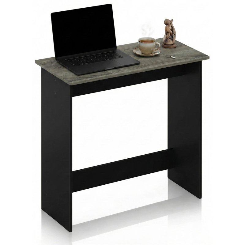 Bureau d'écriture contemporain en chêne français et noir Simplistic Study Table, Olivier à fruits noirs / noir