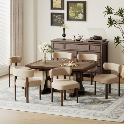 Modern Upholstered Solid Wood Kitchen Dining Chairs