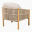 Fauteuil club d'extérieur en bois, corde beige avec coussin beige, ensemble de 2-1711876883-1711876880