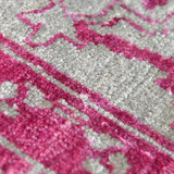Dazzle Geometric Area Rug in Pink