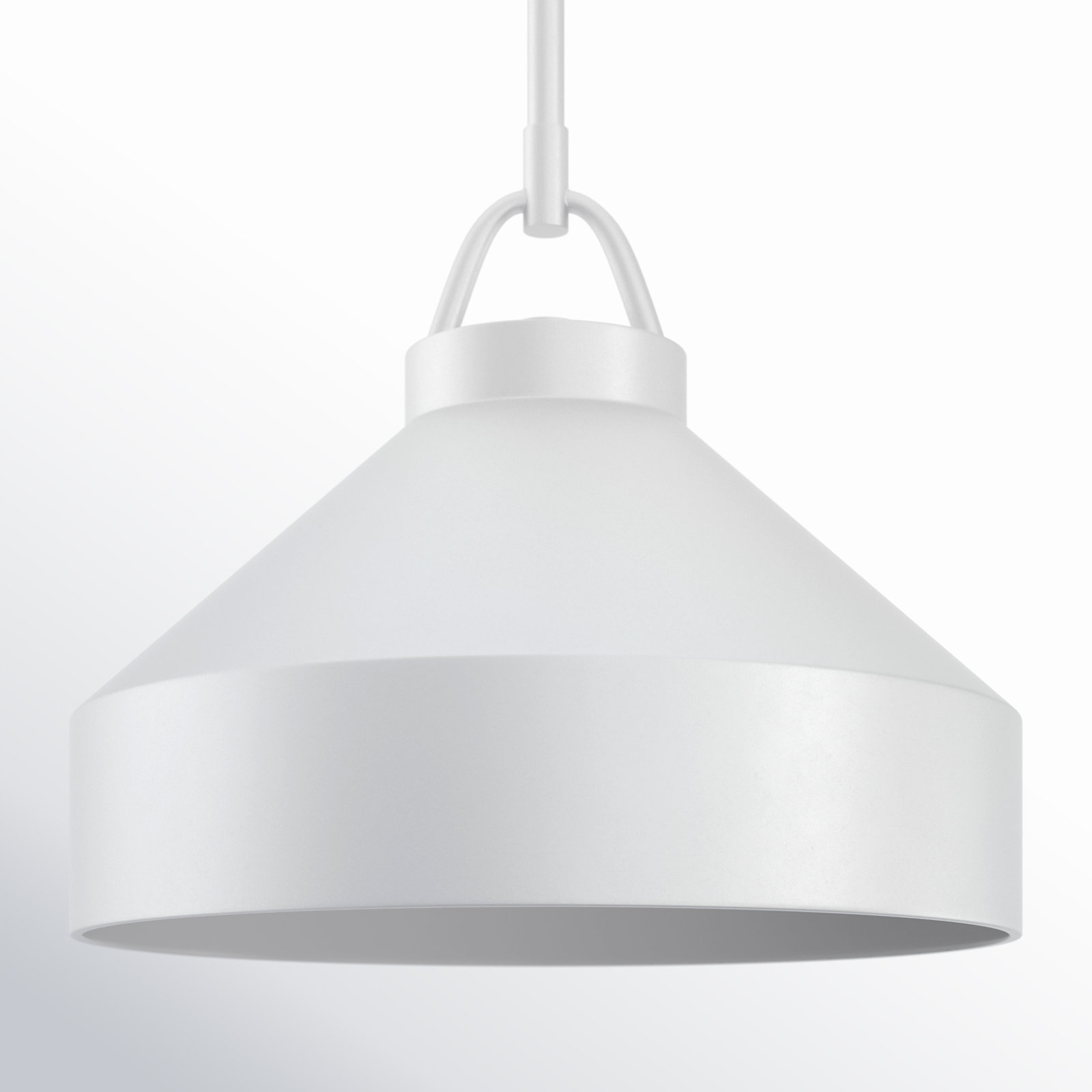 Orion Single Light Metal Dimmable Pendant, White, 49.25" H x 12" W x 12" D