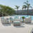 Fionnula 6 Piece Rattan Sofa Seating Group With Sunbrella Cushion Covers-977640195