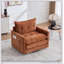  Fauteuil demi-tonneau pivotant - Mid-Century moderne, rembourré épais, base en métal solide, canapé simple confortable pour le salon et la chambre à coucher-654992736