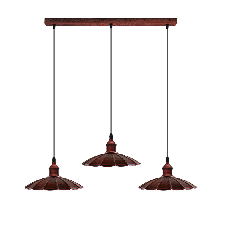 Rollo 3 - Light Rustic Red Kitchen Island Pendant