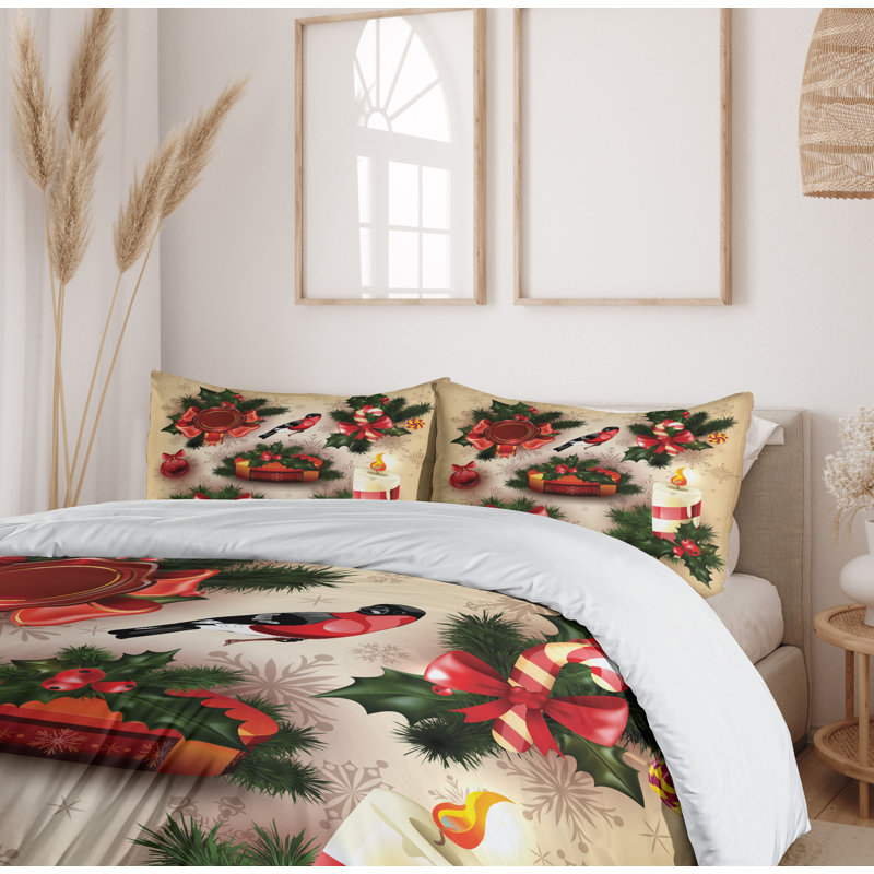 Christmas Farmhouse / Country Polyester Duvet Cover, Twin