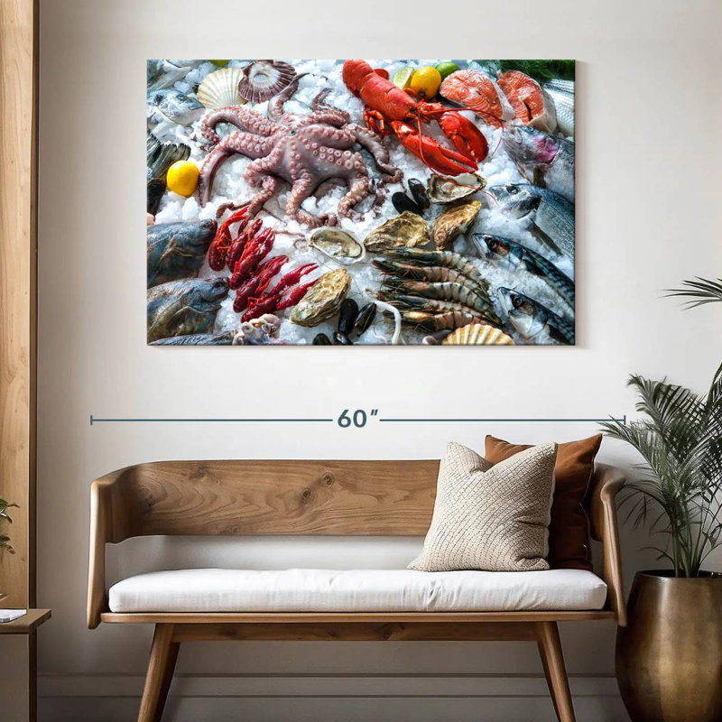 Plateau de fruits de mer frais, H 32 po x l 48 po