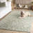Marquee 511 Hand Tufted Wool/Cotton/Pet Yarn Floral Rug in Sage/Gray-108600452