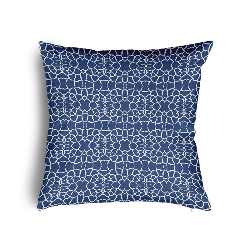 Bee Buzz Accent Pillow with Insert, 20"H x 20"W, Nautical Navy Abstract