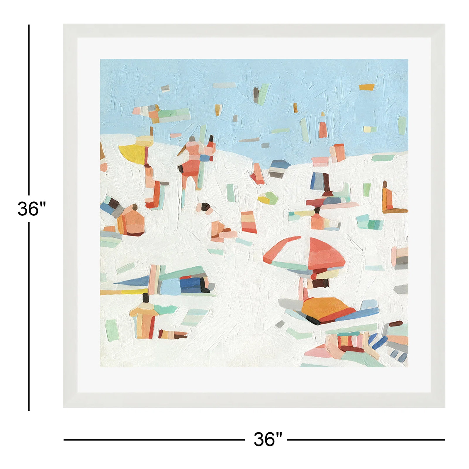 Summer Confetti III by Emma Scarvey, White, 36"H x 36"W