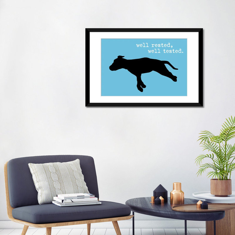 «Well Rested III» par Dog is Good and Cat is Good - reproduction d'art sur toile tendue avec châssis, Blanc