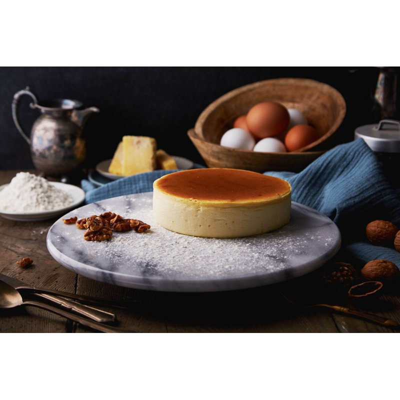 Artifacts Marble Lazy Susan, White Matte
