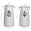 2 Piece White Ceramic Table Vase Set
