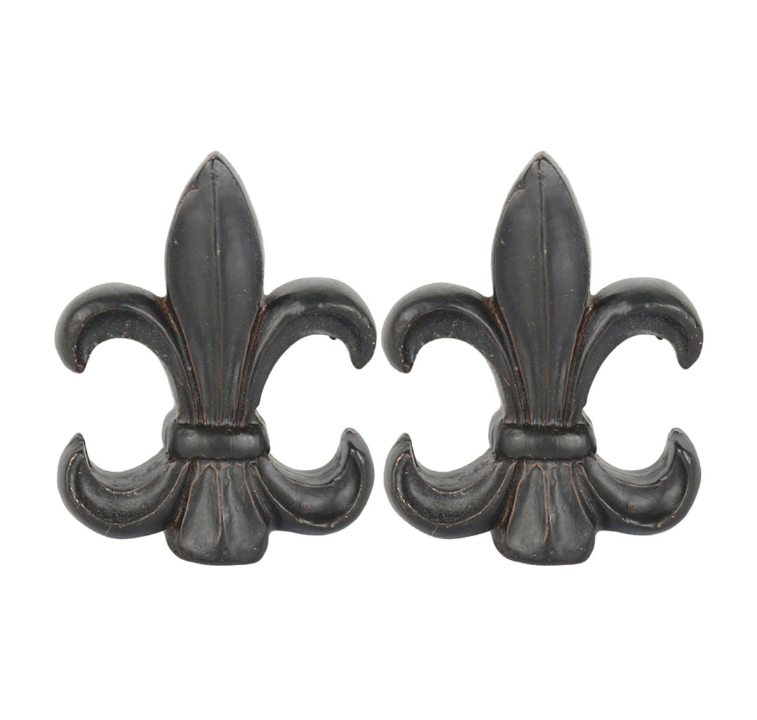 Jeannine Fleur de Lis Lamp Finial (Set of 2) World Menagerie 