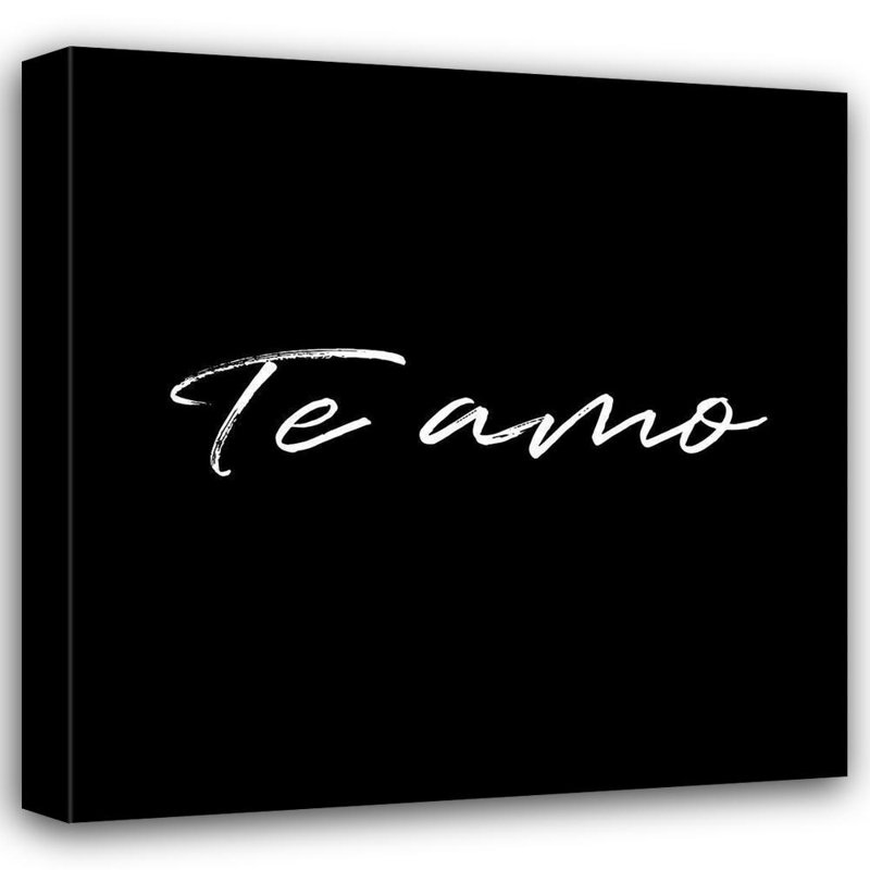 Alcott Hill® Villa, Milli Gallery Wrapped Canvas Art Titled: Te Amo Reverse, 36" H x 36" W