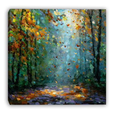 Autumn Mist Clearing Wrapped Canvas Wall Art