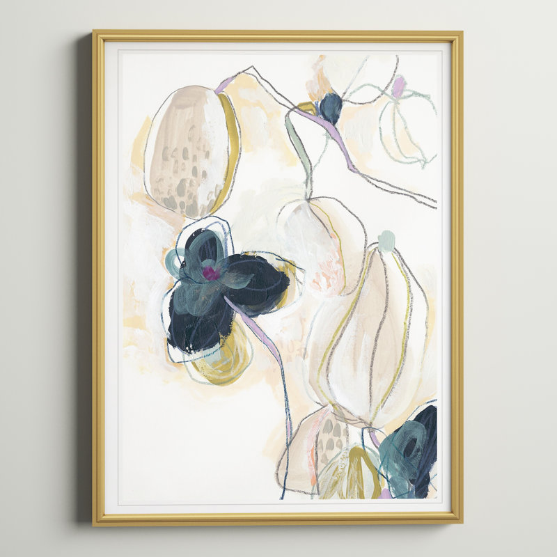 " Abstracted Orchid II ", 32" H x 24" W x 1.5" D, Wrapped Canvas