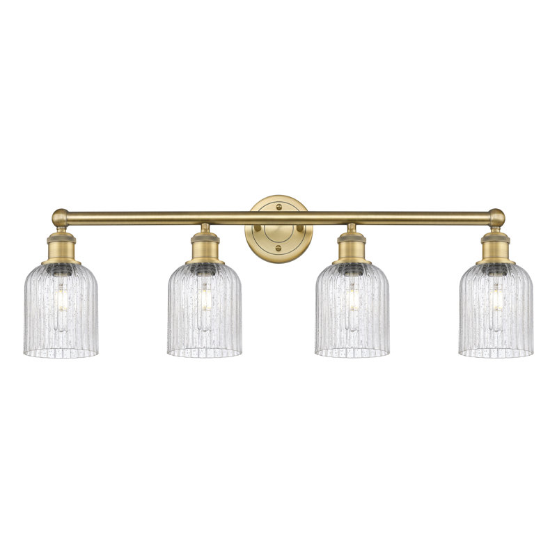 Fiennes 4 - Light Dimmable Vanity Light, Brushed Brass, Seedy