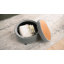 Pouf de rangement rond capitonné en bouclette noire avec compartiment de rangement, siège capitonné et plateau en MDF imperméable intégré au couvercle