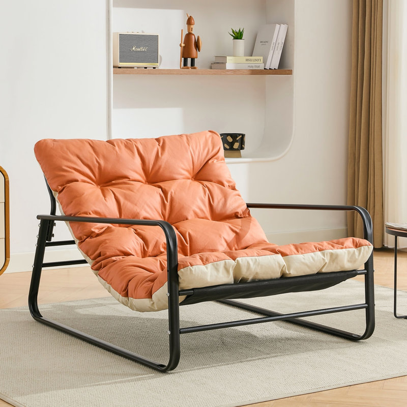 Chaise avec accoudoirs Riti Accent, Polyester orange / beige