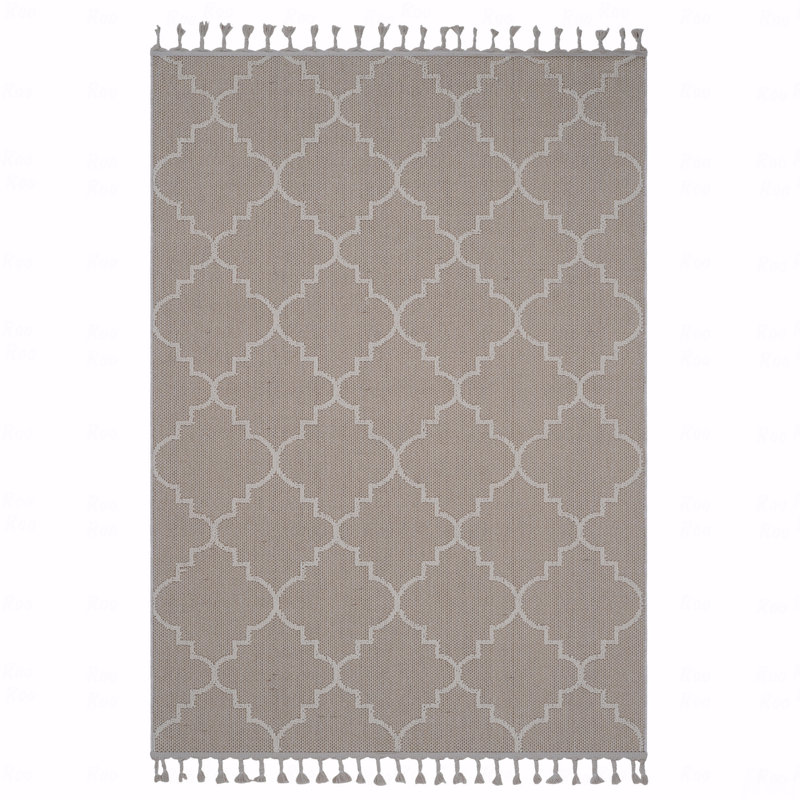 Tapis intérieur / extérieur 4 pi x 6 pi à treillis, Rectangle 4 pi x 6 pi 2 po