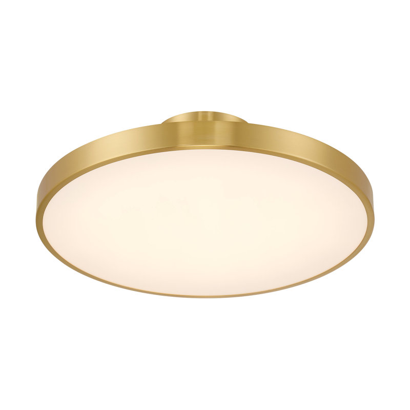  Plafonnier à DEL 1 lumière Thayer en laiton chaud Thayer, Laiton