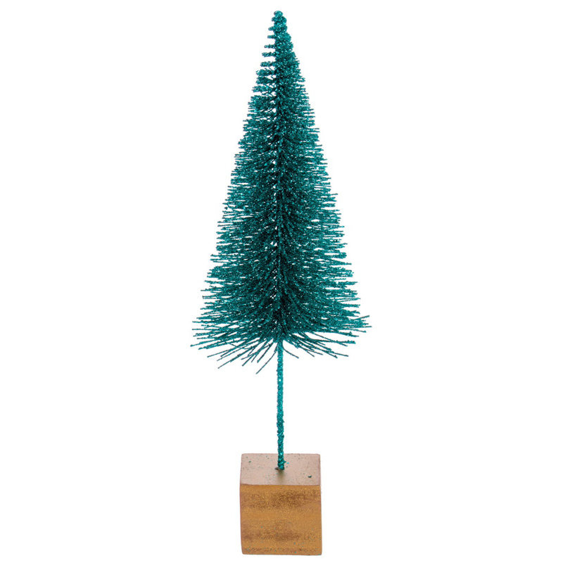 Ensemble de 3 arbres à brosses bleu sarcelle 8 à 10 po / 3 po