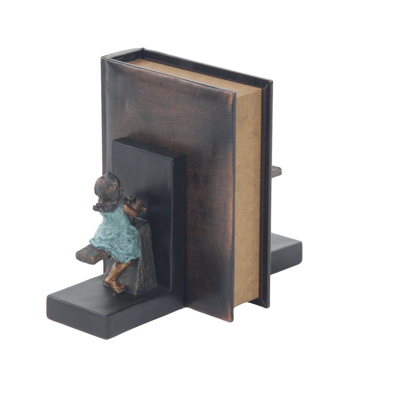 Serre-livres avec balançoire Polystone People, Noir