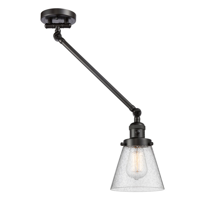 Pelkey Swing Arm Sconce, Oil Rubbed Bronze, Seedy, 3.5 Watt Vintage LED Bulb