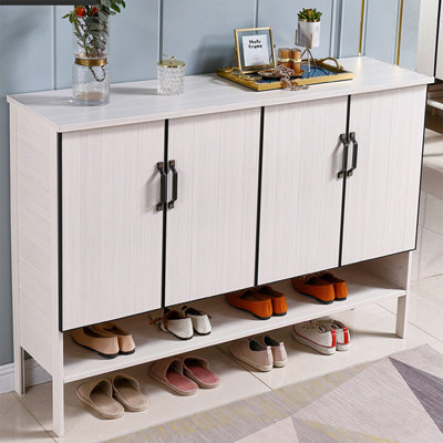 Beige Aluminium alloy Shoe Storage