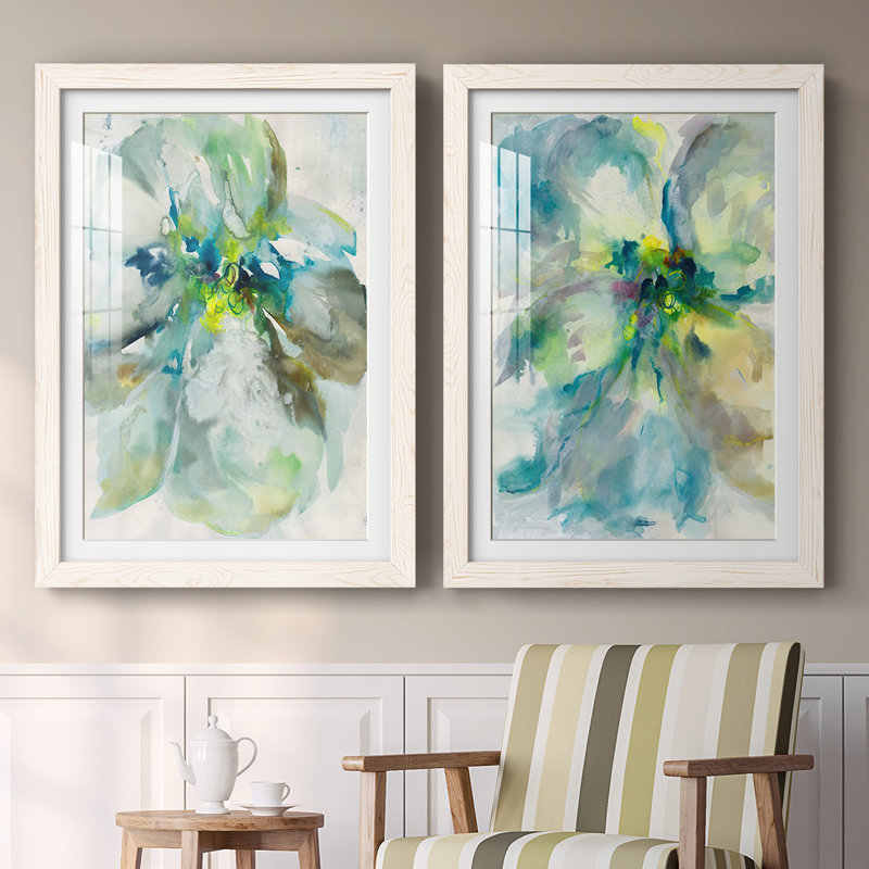 Peut-être Petunias I-Premium, reproduction encadrée - prête à être accrochée, Blanc, H 27,5 po x l 75 po x P 1,5 po