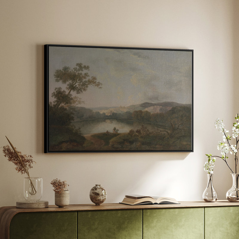 "Vintage Landscape-XXVII" sur toile, Noir, H 17 po x l 25 po