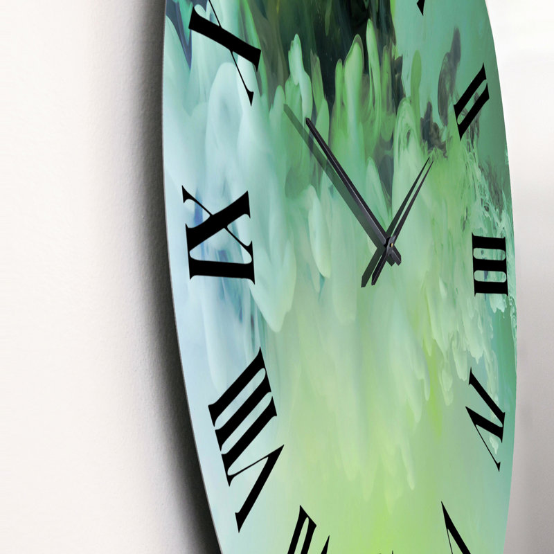 Horloge murale moderne Shades of Green, Moyen