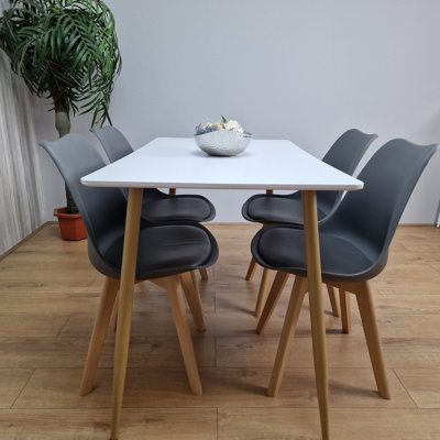 Zane 4 Person Modern Dining Table Set
