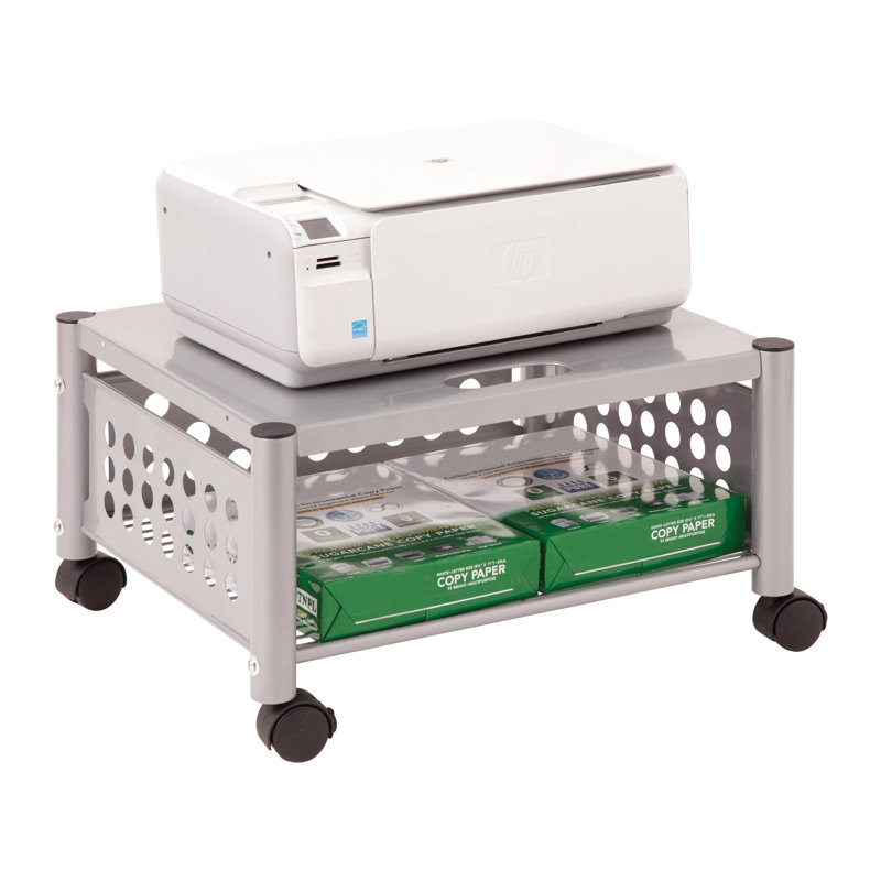 11.5'' H x 21.5'' W Printer Stand with Wheels