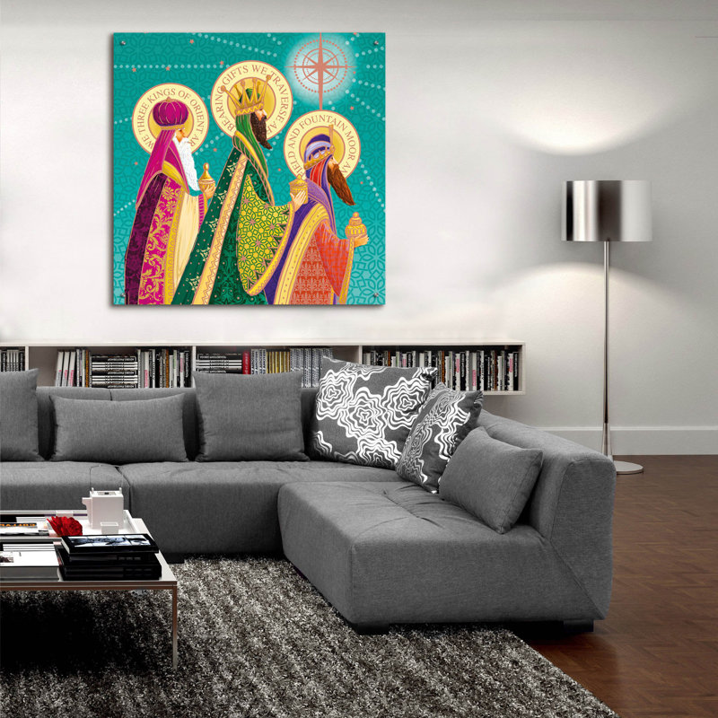 Art mural en verre épique «Kings», par Elle Media Group SA, 36 po x 36 po, H 36 po x l 36 po