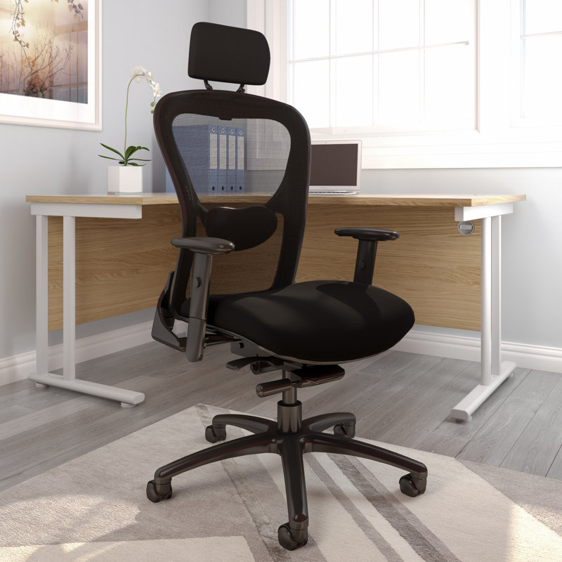Skegness Polyester Blend Office Chair with Headrest