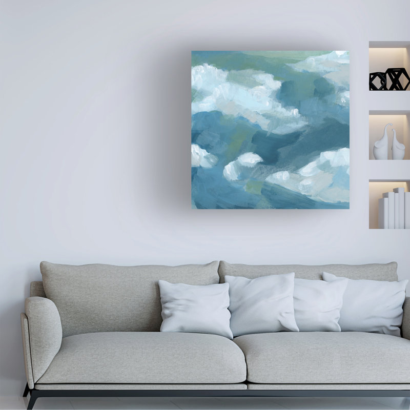 «Brushy Surf II» deologia sur une toile, H 14 po x l 14 po