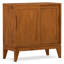 Armoire de rangement basse Mid-Century moderne en bois franc avec portes coulissantes Harper-681507106